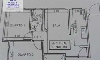 Imagem 3: Apartamento com 2 dormitórios para alugar, 43 m² por R$ 1.887,00/mês - Fundação da Casa Po