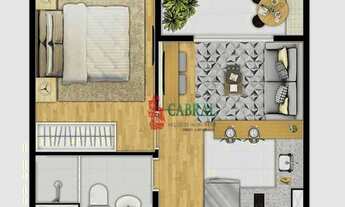 Imagem 6: Apartamento com 1 dormitório para alugar, 28 m² por R$ 1.600,00/mês - Vila Itapegica - Gua