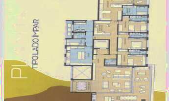 Imagem 3: Apartamento na planta para venda tem 303 metros quadrados com 4 quartos