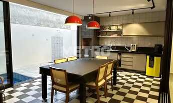 Imagem 7: Casa, Condomínio Encontro das Águas, móveis planejados, sala de estar, jantar e