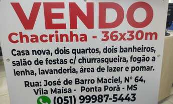 Imagem 2: Alugo direto - Chácara em Ponta Porã - MS 36x30m²