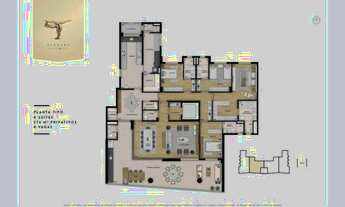 Imagem 3: Apartamento para venda tem 276m² perto de tudo, face sombra com vista permanente para o Pa