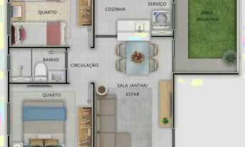 Imagem: AGIO apto Parque Chapada dos Pinheiros