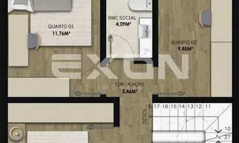Imagem 6: Sobrado em condomínio com 147 m² privativos em Santa Felicidade