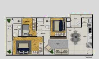 Imagem 7: Apartamento com 3 dormitórios à venda, por R$ 380.000 - Pedro Moro - São José dos Pinhais