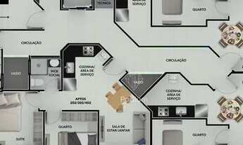 Imagem 3: Apartamento com varanda / sacada nas proximidades de restaurantes e hospital a 500m da pra