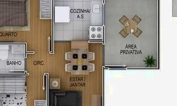 Imagem 5: Apartamento para Venda - 66.34m², 2 dormitórios, 1 vaga - Restinga