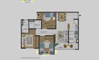Imagem: Ap de 3 Quartos de 62,34m² em Ceilandia