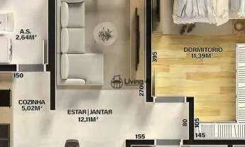 Imagem 4: Apartamento com 1 dormitório à venda, 46 m² por R$ 464.000 - Ecoville