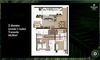 Imagem 2: Apartamento com 2 dormitórios à venda, 64 m² por R$ 422.601,86 - Parque Industrial - São J