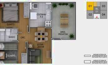 Imagem 3: Apartamento para Venda - 66.34m², 2 dormitórios, 1 vaga - Restinga