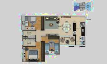 Imagem 2: Melhor 2 e 3 Quartos Suíte Varanda 2 Vagas Lazer Completo no Nova Suiça