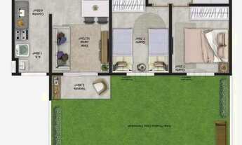 Imagem 1: Oportunidade! Apartamento térreo com quintal 2 quartos em Morada de Laranjeiras