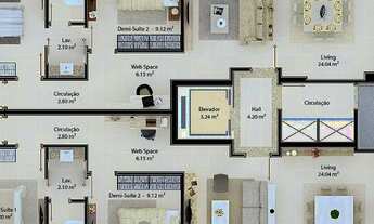 Imagem 5: Fase final - 3 quartos com 2 vagas