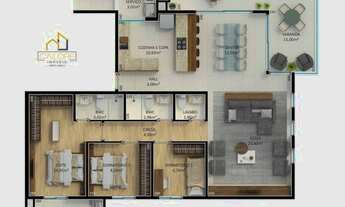 Imagem 3: Cobertura para Venda em Joinville, Santo Antônio, 3 dormitórios, 1 suíte, 2 banheiros, 2 v