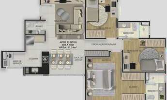 Imagem 5: Apartamento à venda no Dopodomani com 3 quartos e 85m²