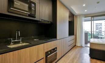 Imagem 4: Apartamento (SEMI MOBILIADO) locação com 28m2 com 1 dormitório (suíte) em Moema - São Paul