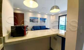 Imagem 3: Flat com 1 dormitório próximo da Avenida Faria Lima com quarto, sala, cozinha e banheiro