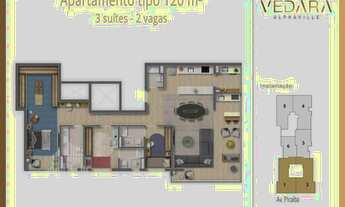 Imagem 4: RR8930 Apartamento 120m² CONDOMÍNIO VEDARA - OPORTUNIDADE - 2 Suítes 2 Vagas - Barueri, SP