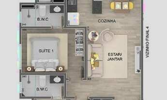 Imagem 5: Apartamento para venda possui 65 metros quadrados com 2 quartos em Acaraú - Ubatuba - SP