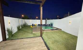 Imagem 2: Linda Casa 03 Qts 01 Suíte 115 M² alto Padrão Piscina Gourmet Pega Terreno Riviera