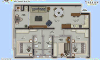 Imagem 7: Apartamento dois dormitórios, sendo uma suíte, Jardim Eldorado - Palhoça