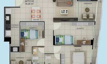 Imagem 6: Apartamento com 3 quartos no Jardim Oceania (Bessa) - Próximo do Parque Paraíba