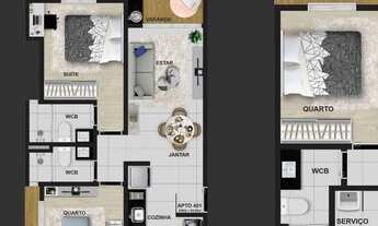 Imagem 4: Apartamento 2 quartos em Intermares - 250 metros do Mar - Elevador e lazer na cobertura