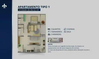 Imagem 4: Apartamento com 2 dormitórios à venda, 66 m² por R$ 299.340,00 - Centro - Queimados/RJ