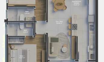 Imagem 3: Apartamento 2 Dormitórios para venda em Florianópolis - SC