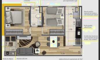 Imagem 4: Apartamento para venda possui 54 metros quadrados com 2 quartos em Pestana - Osasco - SP