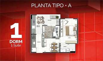 Imagem 4: Apartamento com 1 Quarto à Venda, 38,60 m² por R$ 333.500