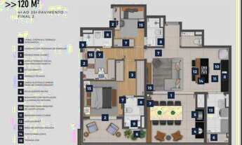 Imagem 6: 120 M² COM 3 SUÍTES E VARANDA GOURMET E NA SUÍTE PRINCIPAL