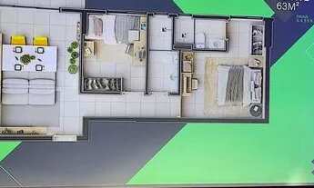 Imagem 2: Apartamento com 2 quartos sendo 1 suite à venda por R$ 436.905 - Parque Amazônia - Goiânia