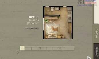 Imagem 11: Studio de 23.58m² no bairro Alto da Glória, com 1 quarto e 1 banheiro