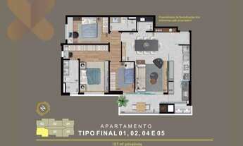 Imagem 2: Apartamento com 3 dormitórios à venda, 107 m² por R$ 1.038.741,50 - Cabral - Curitiba/PR