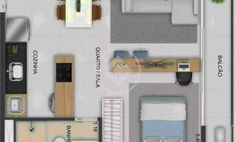 Imagem 2: FLAT 1 QUARTO - NOVO - NUNCA HABITADO