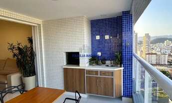 Imagem 3: Apartamento 2 suítes sacada gourmet vista mar Santos Pompéia