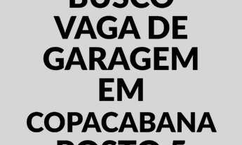 Imagem: Busco vaga de garagem para alugar em copacabana