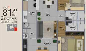 Imagem 6: APARTAMENTO COM 81.65 m² - FORTE - PRAIA GRANDE SP