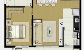 Imagem 4: Apartamento á venda - 1 dorm 1 vaga ao lado do Shopping Morumbi