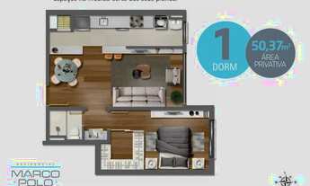 Imagem 4: Apartamento para Venda - 50.37m², 1 dormitório, Cristo Redentor