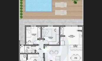 Imagem 4: WS- Linda Casa de alto padrão construtivo de 3 quartos sendo 1 suíte no Bosque dos Ipês- S