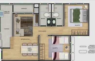 Imagem 3: PORTO NOBRE vende apartamento de 2 dormitórios, sendo 1 suíte, com varanda