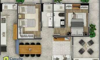 Imagem 3: Apartamento com 2 dormitórios à venda, 86 m² por R$ 565.000,00 - Caiçara - Praia Grande/SP