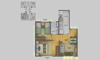 Imagem 10: Lindo 2/4 Semi Mobiliado - Abrantes - Térreo - Atrás do Outlet Premium - Estrada do Côco