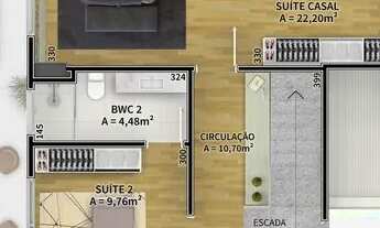 Imagem 7: Cobertura Duplex no Batel - Bispo. O iluminado