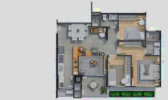 Imagem 3: Apartamento novo com 3 quartos, 1 suíte à venda no bairro Campo Comprido