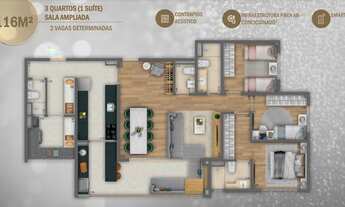 Imagem 3: Apartamento para venda de 90m² até 116m² com 3 quartos