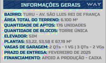 Imagem 2: Apartamento para venda possui 67 metros quadrados com 3 quartos em Turu - São Luís - MA